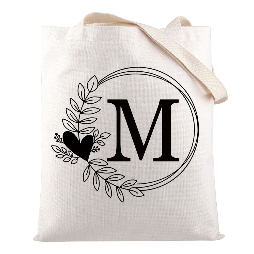 Alphabet Shoing Bag A/C/J/K/M/S/T/N/B/L/R Letter Initial Tote Bag Tote M Uwu :v